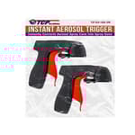Instant Aerosol Trigger Handle (Pack of 2), Instantly Converts Spray Cans into Spray Guns - Full Hand Grip, Reusable, Easy to Clip-On & Off - Universal Fit, Use on Spray Paint, Adhesives, Lubricants