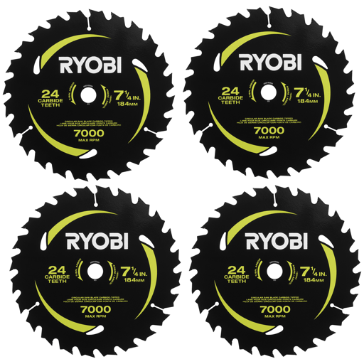 7-1/4" x 24T Carbide Teeth Thin Kerf Circular Saw Blade Set