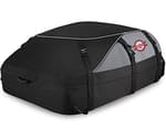 Car Rooftop Cargo Carrier Roof Bag, 20 Cubic feet Waterproof Roof Cargo Carrier fit car with/Without Luggage Rack - Vehicle Soft Shell Roof Cargo Box with Tie-Down Strap, Safety Hook