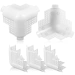 5 Pcs Vinyl 3-Way Corner Cap 3 x 3 Inch Bullnose Pla-Cor Cap White Outside for Drywall Corners Siding Trim Framing Replacement for Corner Bead End
