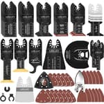156 Pcs Multitool Blade Kits Oscillating Tool Cutting Sanding and Scraping Accessories with Storage Bag Oscillating Saw Blades Compatible with DeWalt Makita Dremel and More
