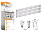 3-Bar LED Under Cabinet Lighting Kit, Warm White, 9"