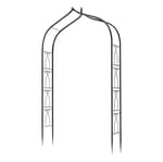 8FT Tall x 4FT Wide Cathedral Top Metal Garden Arch Arbor Trellis for Climbing Plants Outdoor - Wedding Archway Decor for Backyard, Lawn, Patio & Ceremony