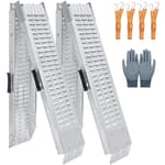 72.5" Heavy Duty Folding Loading Ramps, 1500lb Capacity, Ideal for Motorcycles, Lawn Mowers, ATVs, UTVs, and More – Pack of 2 with Safety Straps and Gloves