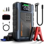 Car Battery Charger Jump Starter with Air Compressor, 4000A Jumper Box for Car Battery Portable Booster Jump Pack, 12V Jumpstart Combo 150PSI Tire Inflator Air Pump