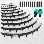 33ft. Galvanized Steel Landscape Edging (10-Pack) – 40" Metal Edging for Landscaping with 11 Stakes, Hammer-in Metal Landscaping Edging for Yard Pathway & Flower Beds – Lawn Edge for Garden Design