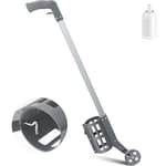 1 Pack Industrial Wheeled Marking Wand for Line Paint Stripe Ground Marking Spray Paint Wand for Survey Painting Spray Stick Line Applicator, Side Push