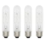 ® 3090 (Pack of 4) 40T10/CL - 40 Watt T10 Clear Tubular - 120V - Medium (E26) Base - Incandescent Light Bulbs