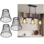 3 Pack Jingle Bell Lamp Shade Small Metal Bulb Guard Holders Replacement Vanity Lighting Fixtures Shades Ceiling Fan Light Covers Lampshade for Floor Lamps Pendant Chandelier Wall Sconces