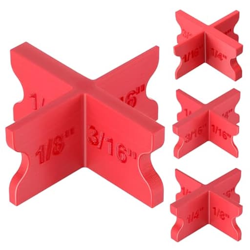 4 Pack Deck Spacers with 4 Thicknesses 1/16", 1/8", 3/16", 1/4", Durable PC Plastic Deck Board Jig Spacers Clamp, Decking Spacing Tool for Pressure Treated Lumber, Composite PVC Board