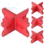 4 Pack Deck Spacers with 4 Thicknesses 1/16", 1/8", 3/16", 1/4", Durable PC Plastic Deck Board Jig Spacers Clamp, Decking Spacing Tool for Pressure Treated Lumber, Composite PVC Board