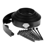4 in x 25 Ft Garden Landscape Edging, No Dig Garden Edging Border Kit with 46 Pcs Spikes for Flower Bed Lawn Yard Grass Black