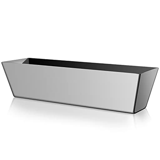 Drywall Pan Mud, 12” Stainless Steel Watertight Reinforced Mud Pan, Tapered Sides, Drywall Tool Tray Bucket