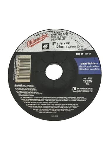 5" x 1/4" x 7/8" Grinding Wheel (Type 27)