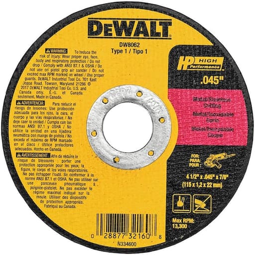 4-1/2 in. x 0.045 in. x 7/8 in. Metal and Stainless Cutting Wheel (25-Pack)