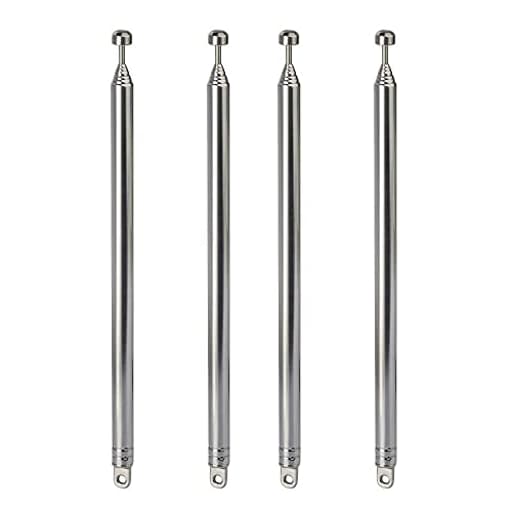 7 Sections Telescopic 74cm AM FM Antenna Portable Radio Antenna Replacement (4-Pack) Compatible with Indoor Portable Radio Home Stereo Receiver AV Audio Video Home Theater Receiver TV Tuner
