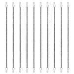 10PCS 20 Inch Stained Glass Window Hanging Chain, Metal Chain with Safety Hooks, Picture Hanging Chain Sunshine Catcher Black Nickel Plating Window Panels Chains