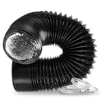 Dryer Vent Hose, 6" Insulated Flexible 8FT Long Duct with 2 Clamps, Heavy-Duty Three-Layer Protection for Heating Cooling HVAC Ventilation, Black