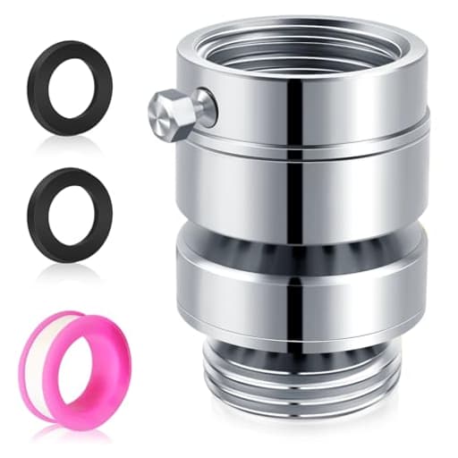 Lead-Free Brass Self-Draining Vacuum Breaker 3/4'' GHT Female x 3/4'' GHT Male Hose Bib Anti Siphon Valve Backflow Preventer Adapter, for Outdoor Garden Faucet Spigot Repair Replacement