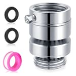 Lead-Free Brass Self-Draining Vacuum Breaker 3/4'' GHT Female x 3/4'' GHT Male Hose Bib Anti Siphon Valve Backflow Preventer Adapter, for Outdoor Garden Faucet Spigot Repair Replacement