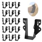 16 Pcs 2x4 Joist Hanger, Black Powder-Coated for Rafter Hurricane Ties Joist Hangers, Tie Brackets for Floor Deck and Ceiling Trusses