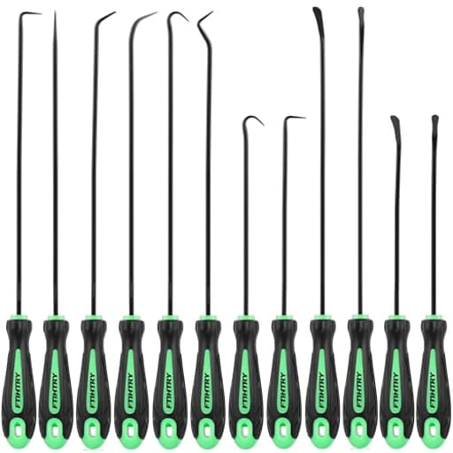 12-Piece Pick and Hook Tools Set, Pick Tool Set Car Auto Oil Seal/O-Ring Seal Gasket Pick Hooks Puller Remove, Long and Mini Pick Tool Set