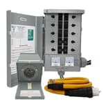 Series 2 Backup Power Manual Transfer Switch Kit, 50 Amp, 10 Circuits, with 25' Cord & Outdoor Rated 50A Inlet