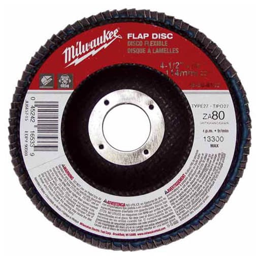 4-1/2" x 7/8" Flap Disc 60 Grit (Type 27)