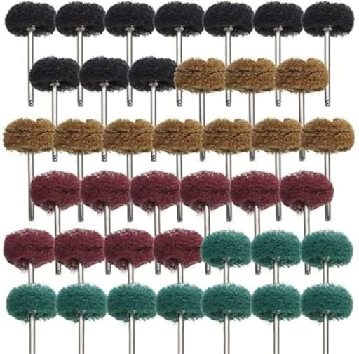 40 Pack 1 inch Abrasive Wheel Buffing Polishing Wheel Set for Rotary Tool - 25mm…