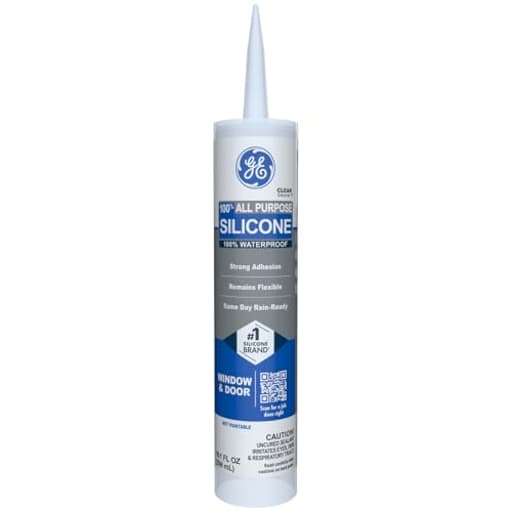 All Purpose Silicone Caulk, Clear, 10 fl oz Cartridge, 1 Pack - 100% Waterproof Silicone Sealant, Stronger Adhesion, Freeze & Sun Proof