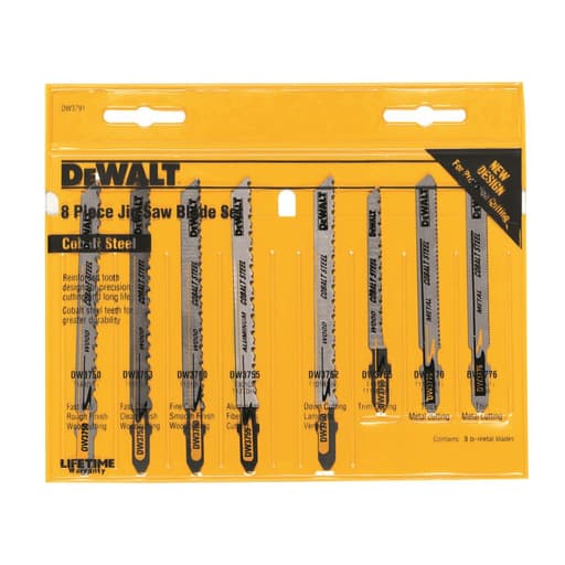 8-Piece T-Shank Jig Saw Blade Set