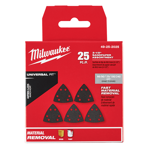 OPEN-LOK™ 3-1/2" Triangle Sandpaper Variety Pack