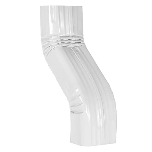 Downspout Leader Gutter Offset 2x3 White （Offset 3" 2x3 A Style S Elbow）