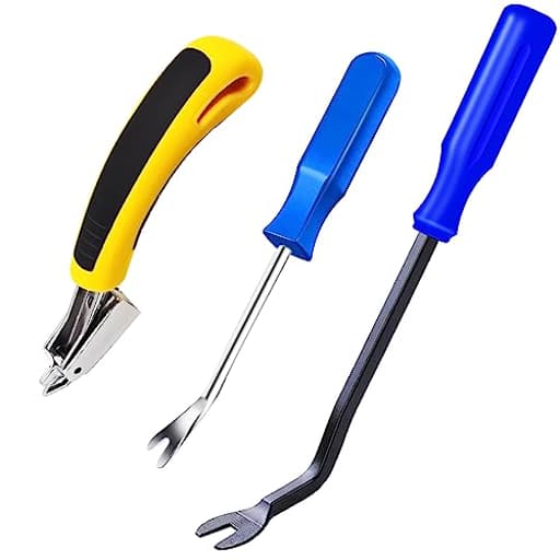 3Pcs Heavy Duty Upholstery and Construction Staple Remover with Tack Puller Tool, Nail Puller, Carpet Remover, for Removing All Kinds of Staples