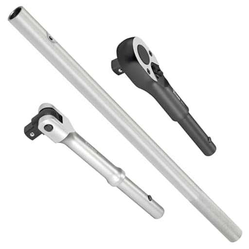 Bar-X 64143 3-Piece 3/4-Inch Drive Interchangeable Ratchet and Breaker Bar Set