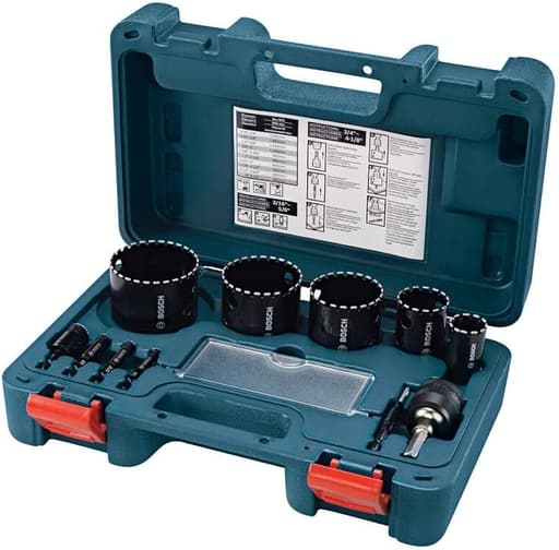 11 Piece Diamond Hole Saw Set