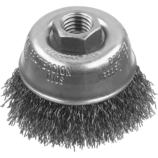 XP Cup Brush (3" x 5/8"-11, .014" Carbon Crimp)