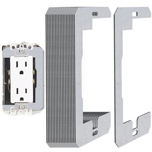 20 Pcs Wall Plate Spacer- Metal Flush Fit Device Leveling Plates- Receptacle Spacers Shims Leveler for Fixing Walls Electrical Outlet Electrical Boxes