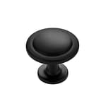 30 Pack 1-1/4 inch Matte Black Zinc Euro-Style Cabinet Knobs, Drawer Pulls & Door Handles