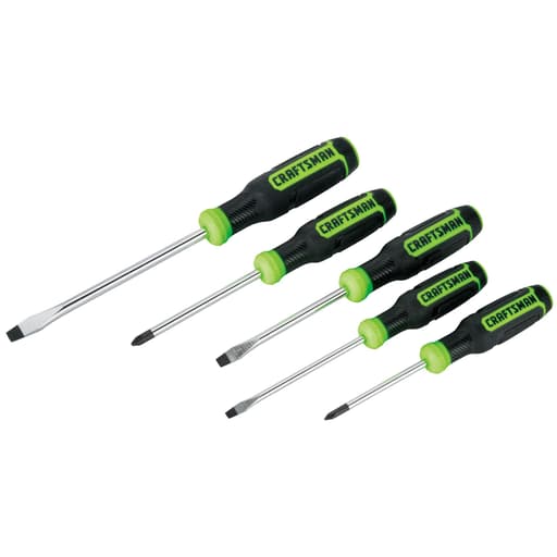 5 Piece High-Visibility Bi-Material Screwdriver Set