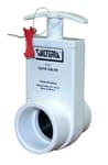 2101X PVC Gate Valve, White, 1-1/2" Inner Diameter, 1.9" Outer Diameter Unibody Valve, Slip w/ Gate Keeper
