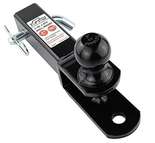 ATV/UTV Trailer Hitch Towing Ball Mounts, 2-Inch Ball, Clevis Pin, Fits 2-Inch Receiver