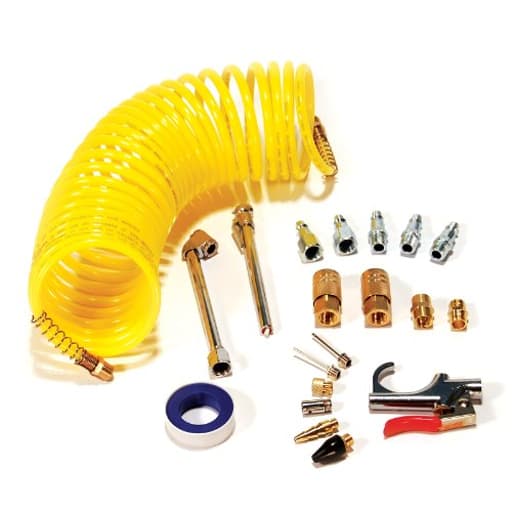 Pri-6044 IK1016S-20 Deluxe 1/4" Air Compressor Accessory Kit Including 1/4" Recoil Airhose