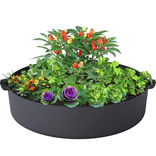 15 Gallon Plant Grow Bags, Round Fabric Raised Garden Beds Planter Pots with 2 Handles,Durable Breathe Cloth Planting Bed Gardening Container to Grow Vegetables for Outdoor Plants