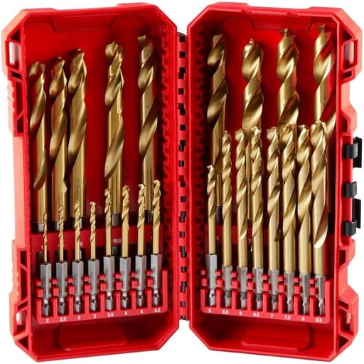 SHOCKWAVE Impact Duty RED HELIX Titanium Metric Drill Bit Set