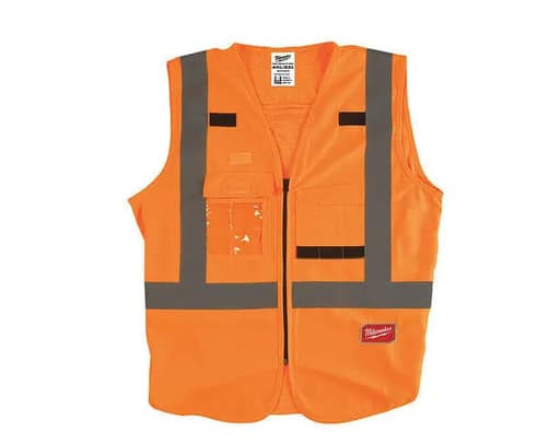 Class 2 High Visibility Orange Safety Vest - 4XL/5XL