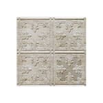 Traditional Style/Pattern 10 Decorative Vinyl Glue Up Ceiling Panel in Vintage Metal