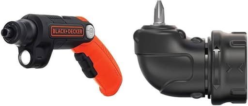 Cordless Screwdriver With LED Light and Right Angle Attachment