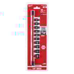 10PC SHOCKWAVE Impact Duty SAE Standard 6 Point Socket Set