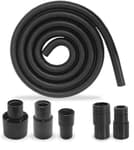 10 Foot Long Dust Collection Power Tool Hose Kit for Multiple Types/Brands of Power Tools and Work Shop Vacuums with Threaded Fittings